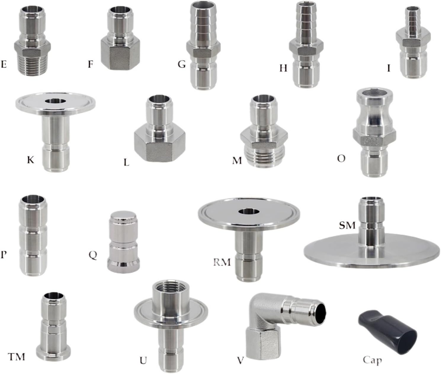 Homebrew Beer Male Quick Disconnects 304 Stainless Steel Ball Lock Style(TM)