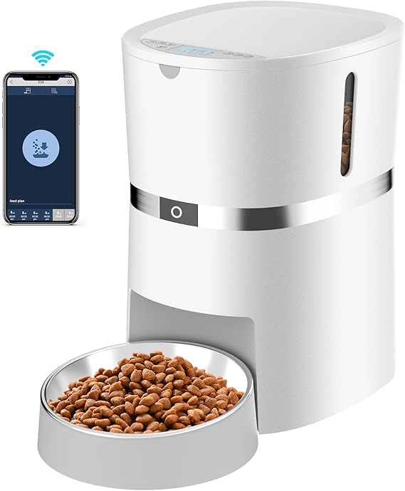 WellToBe Automatic Cat Feeder WiFi Enabled 2.4G Smart Pet Feeder for