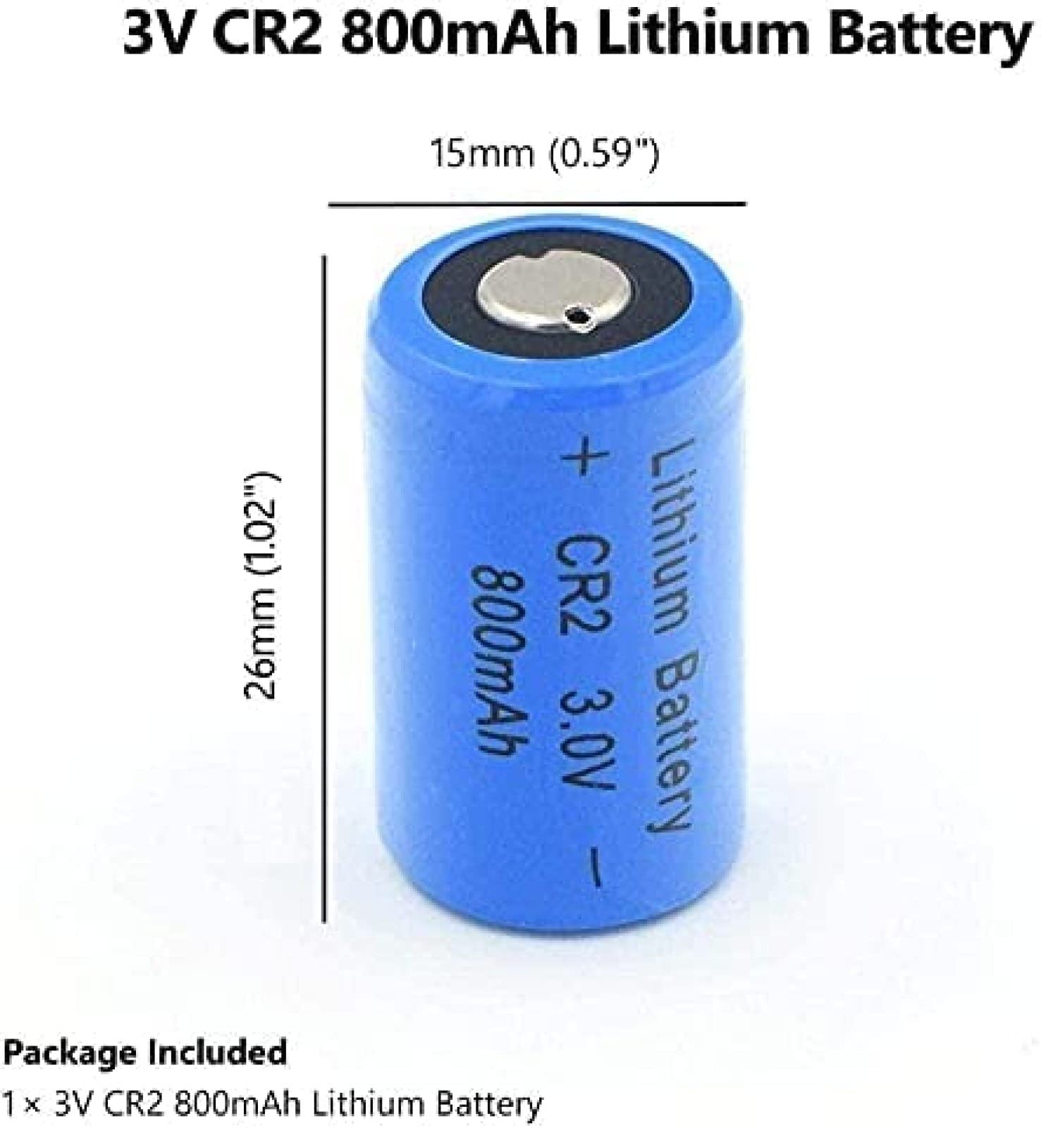 Amazon | 3V 800mAh リチウム電池 CR2 ボタン電池 ハイパワー電池