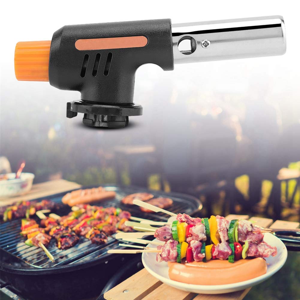DEWIN Antorcha de Pistola de Llama, Antorcha de Gas para Acampar Soldadura Encendedor de Fuego Quemadores de Butano Pistola de Llama para Barbacoa