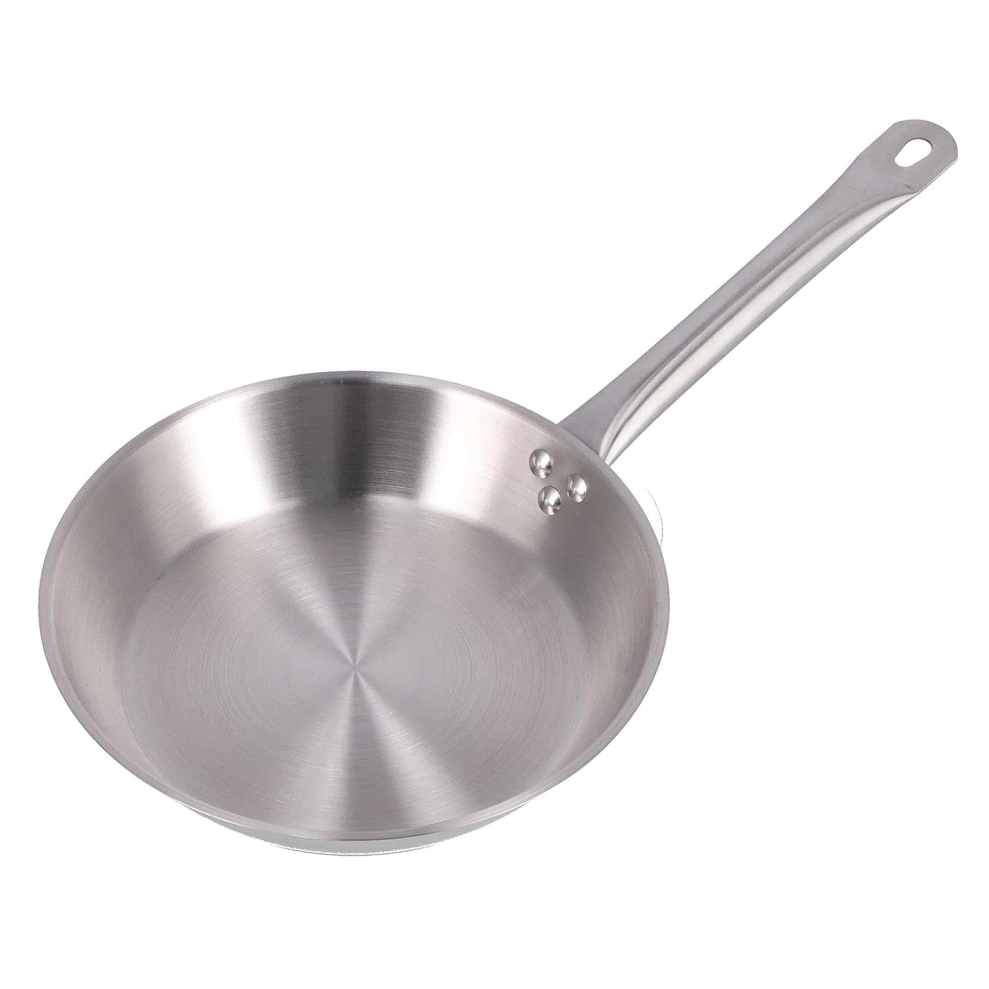 Poêle en acier inoxydable Well Home Ø34 x 5 cm robustesse et induction