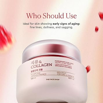 The FACE SHOP Pomegranate & Collagen Volume Lifting Cream، 3.38 Fl Oz (حزمة 1)