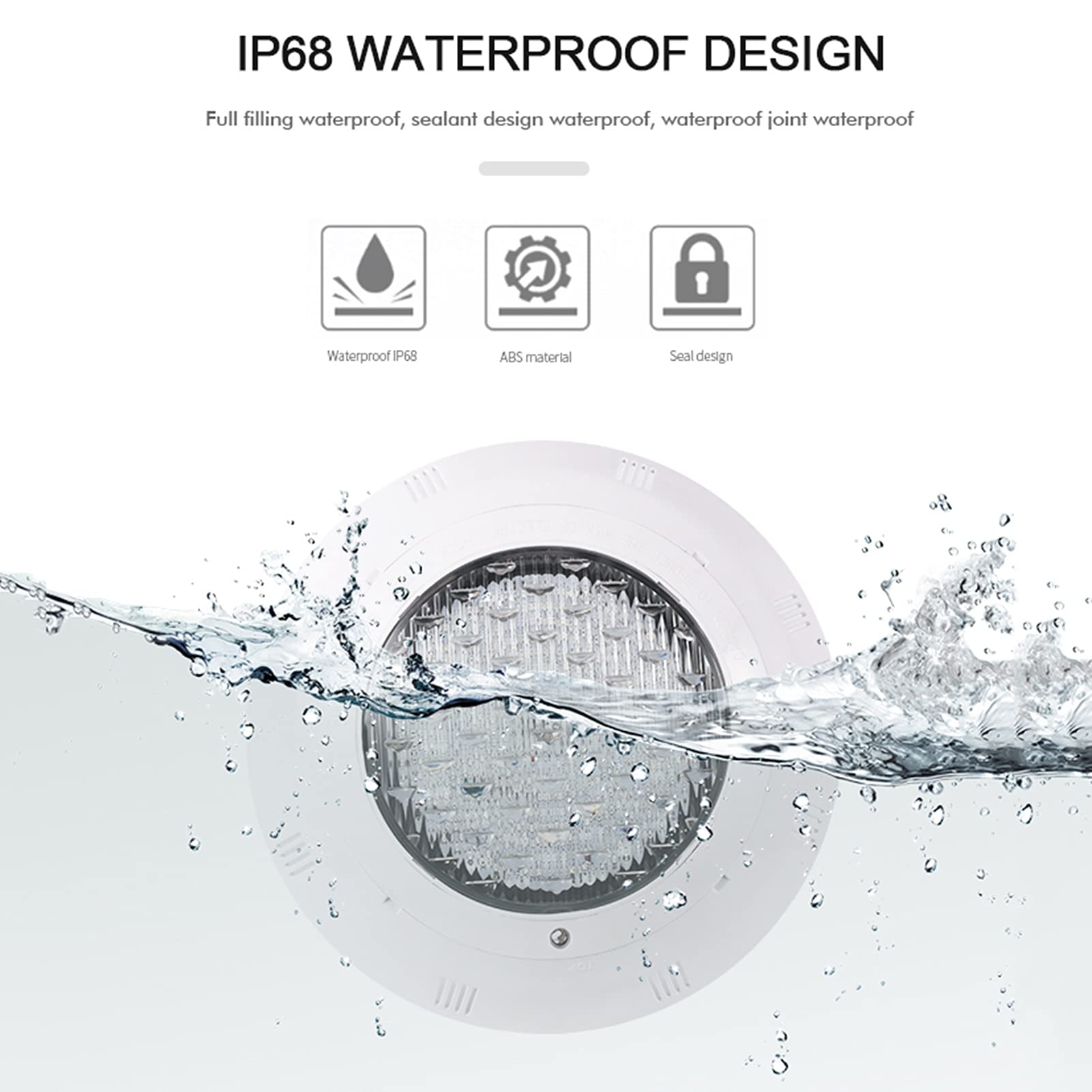 Luci della piscina subacquea 45w, SMD2835 12V LED IP68 luce montata a parete