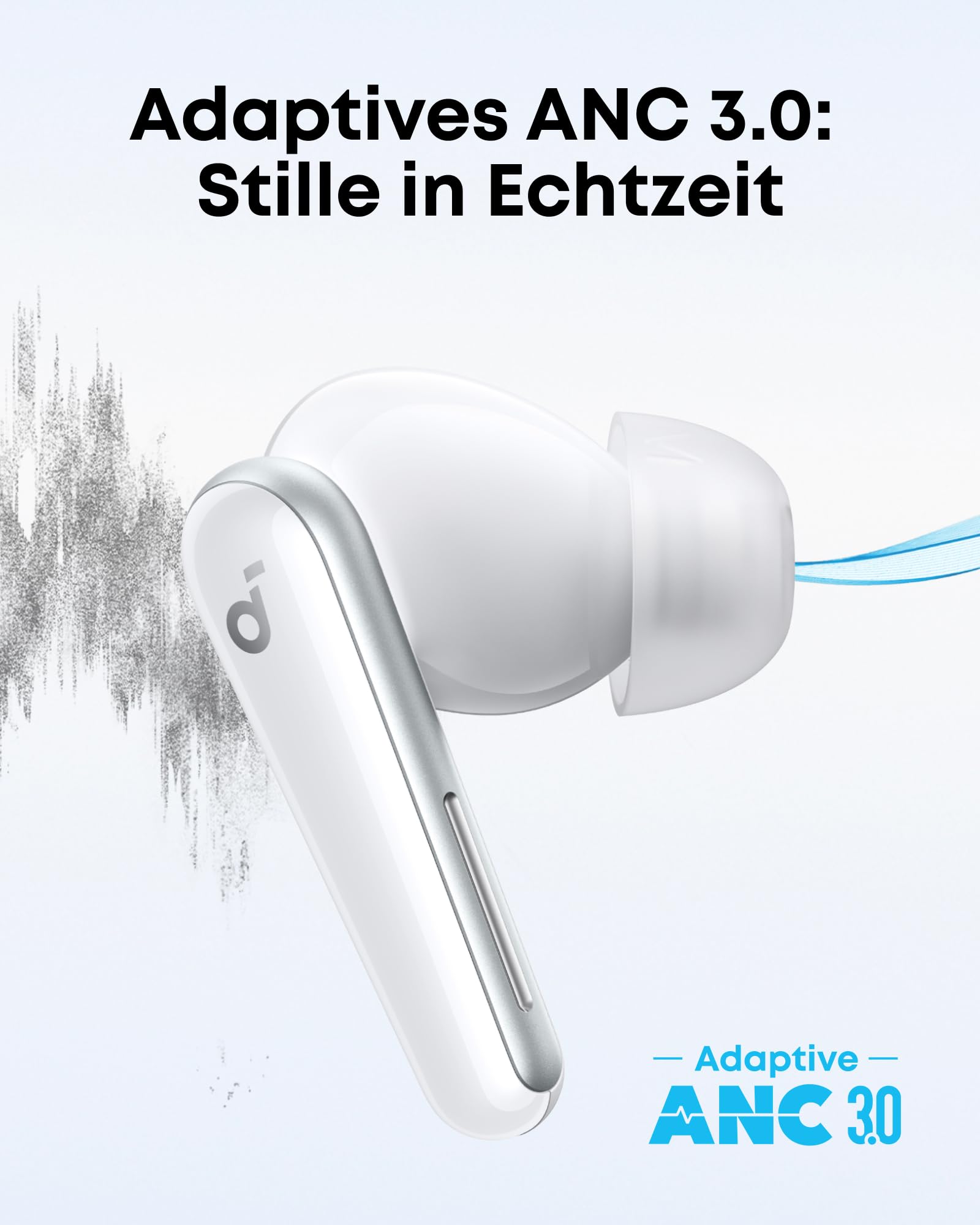 soundcore Liberty 5 by Anker, kabellose Noise Cancelling Earbuds, 2X stärkere Stimmreduktion, ANC in Echtzeit, Schnellladen, Dolby Audio, Surround Sound, Hi-Res, klare Telefonate (Generalüberholt)