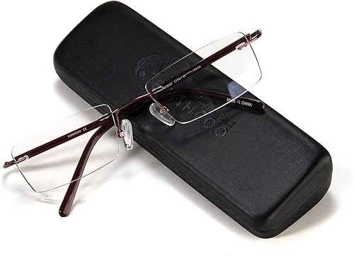 Vista 9 de FONHCOO Gafas de bloqueo de luz azul, anti rayos azules, unisex, ligeras, sin marco, rectangulares, para juegos de computadora