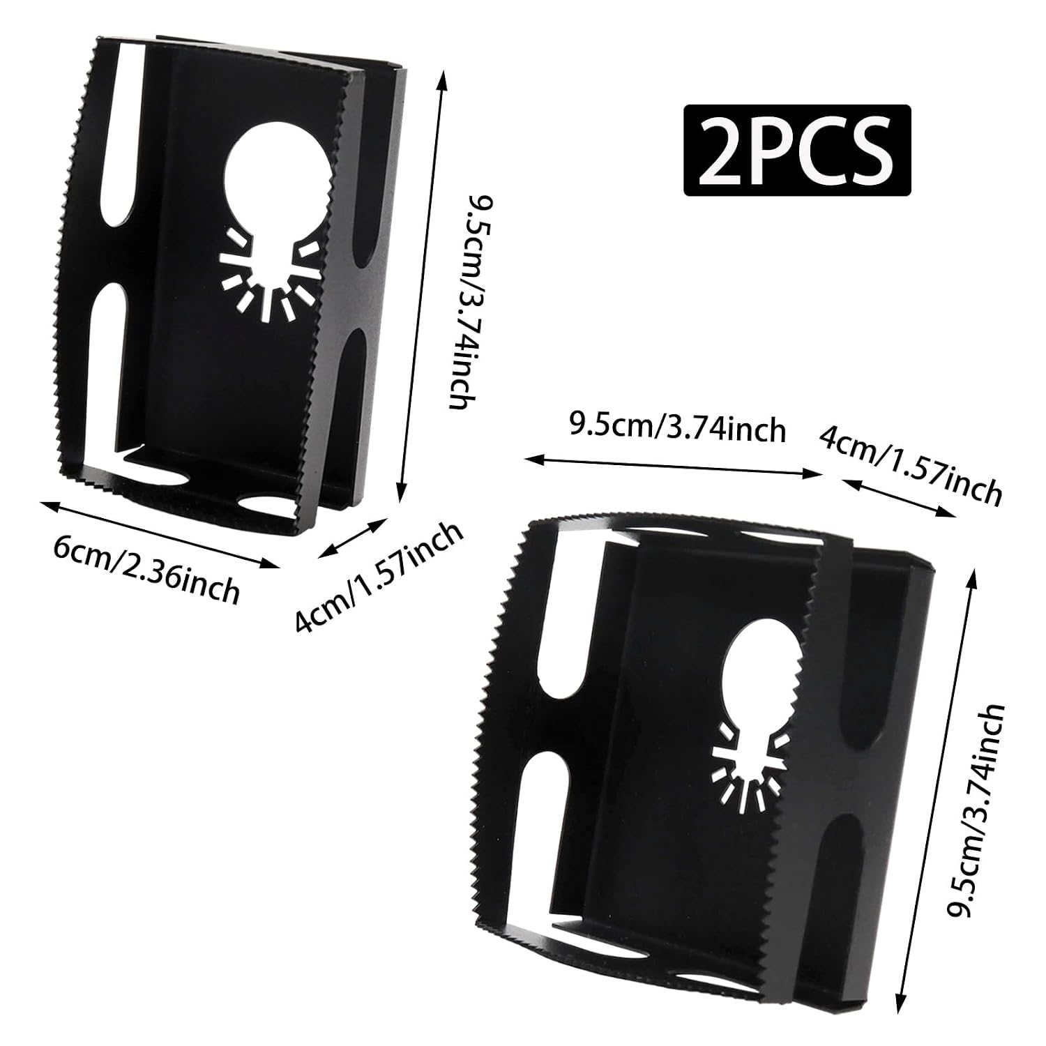 2 Pack Square Slot Drywall Outlet Cutter – Upgraded Stainless Steel Blade