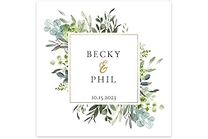Sophisticated Floral Custom Wedding Napkins