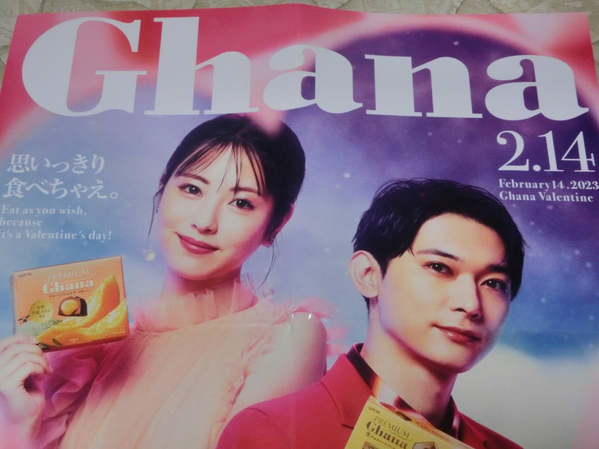 Amazon.co.jp: 浜辺美波吉沢亮ポスター ロッテガーナチョコレート 2023