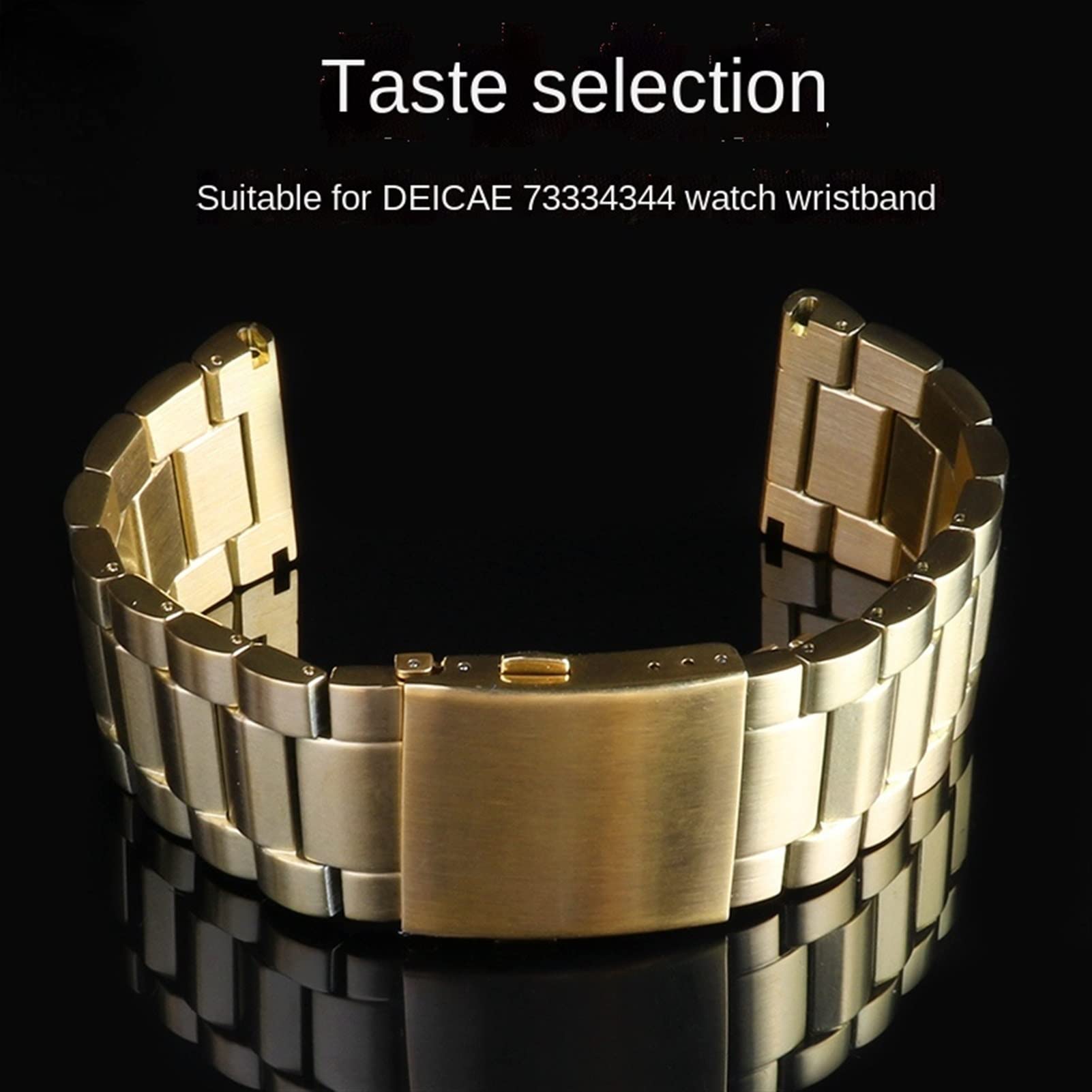 Dla oleju napędowego DZ7333 DZ4344 zegarek duża tarcza mężczyźni metalowy pasek do zegarka ze stali nierdzewnej złoty pasek 24MM 26MM 28MM bransoletka