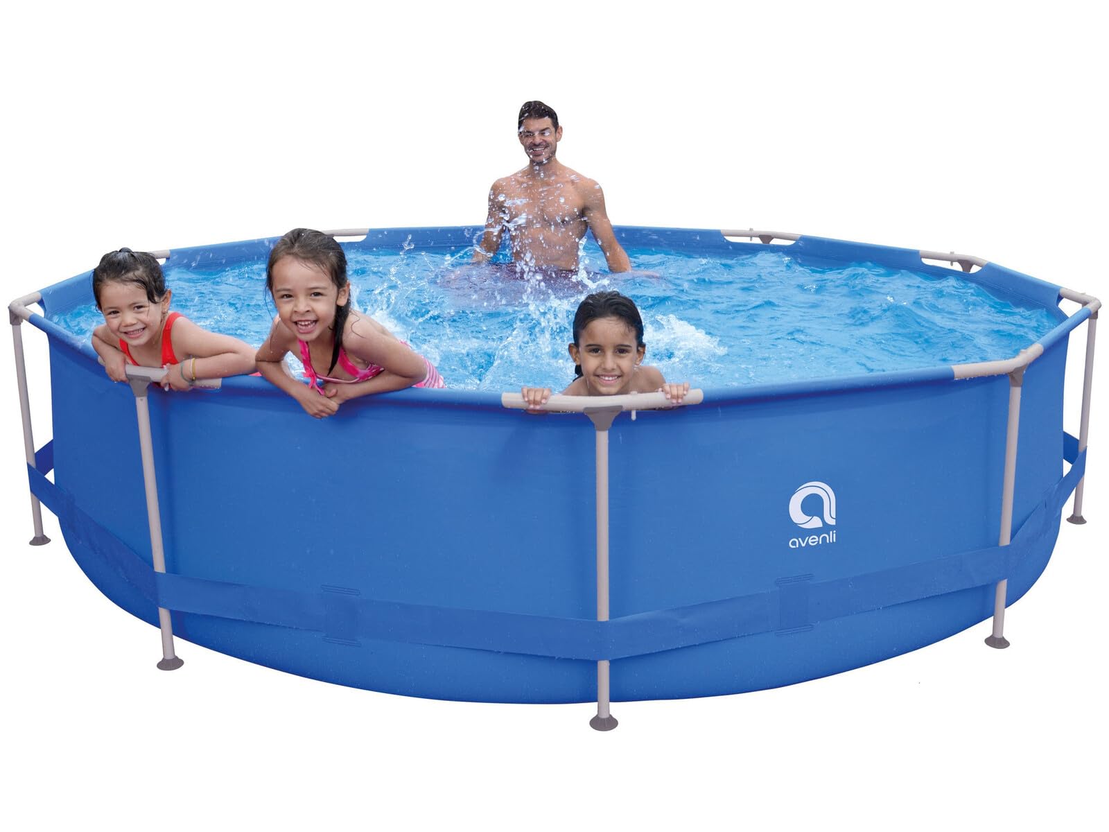 Avenli Piscina Tonda con Struttura Sirocco Blue, Blu