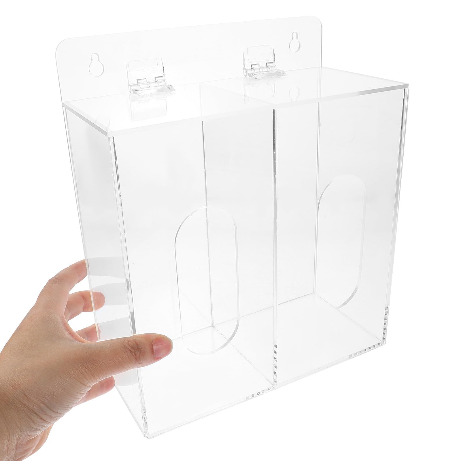 Healeved Dispenser da per Guanti e Mascherine con Doppio Scomparto Facile da in Acrilico Facile da per Laboratori e Cliniche