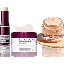 Calcium Volume Multi Balm + Calcium Volume Collagen Eye Patches + Eye Cream   3-Step Korean Skincare Set for Under Eye Hollows, Fine Lines & Wrinkles, Hydrating Anti-Aging Eye Care Gift Set for Women