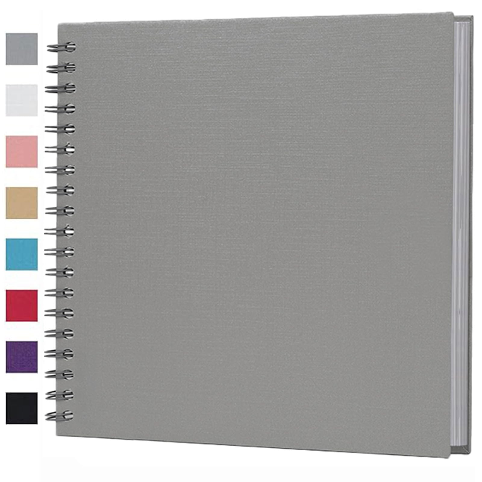 Ponping 25.5x25.5 cm DIY Scrapbook Album 80 Pages Hardcover Kraft Paper Scrap Book Photo Albums Memory Book for Wedding and Anniversary Family