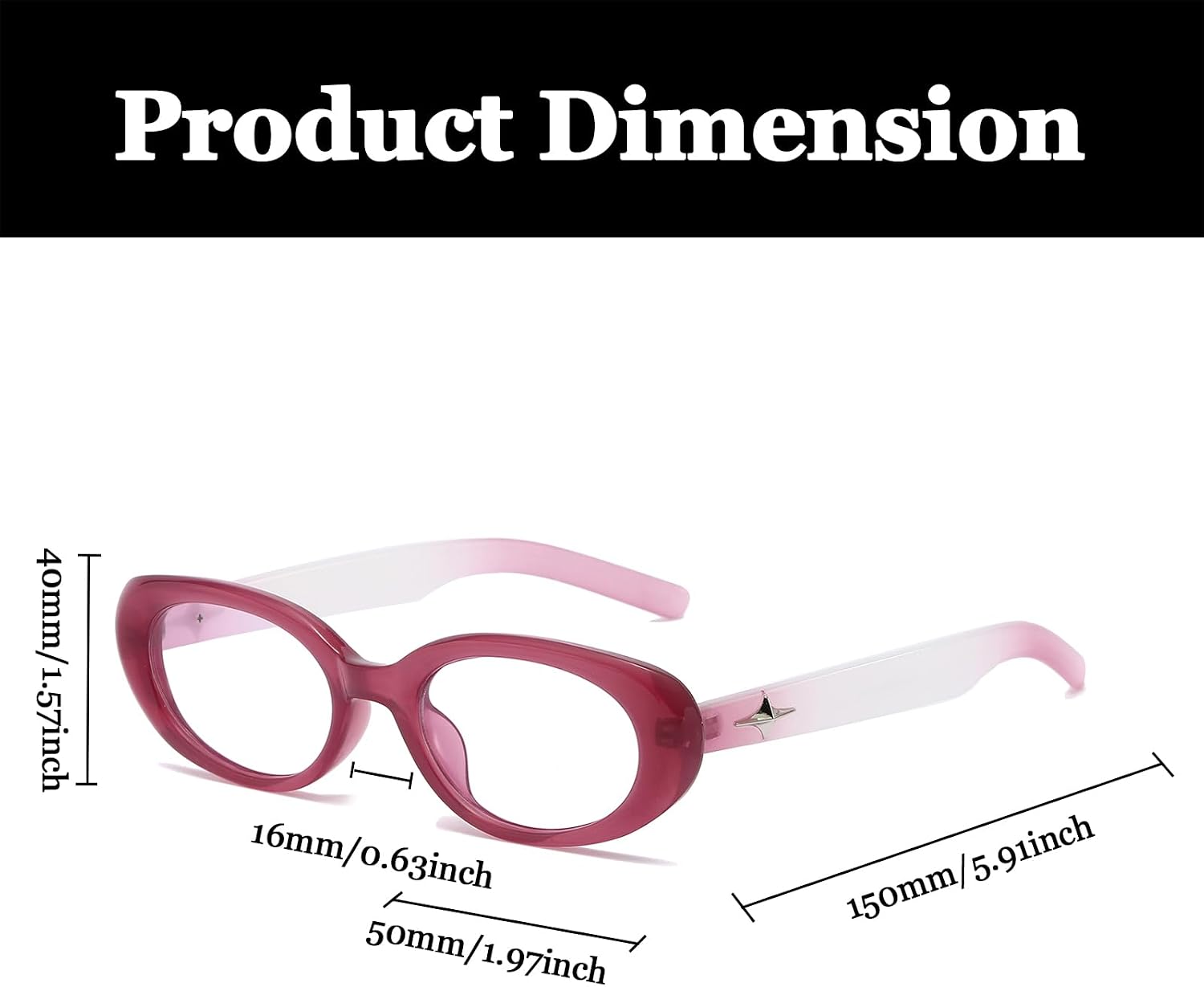 LJCZKA Oval Blue Light Filter Glasses Women Men Retro Glasses Without Prescription Oval Small Glasses Anti-Fatigue for PC, TV and Mobile Phone image 3