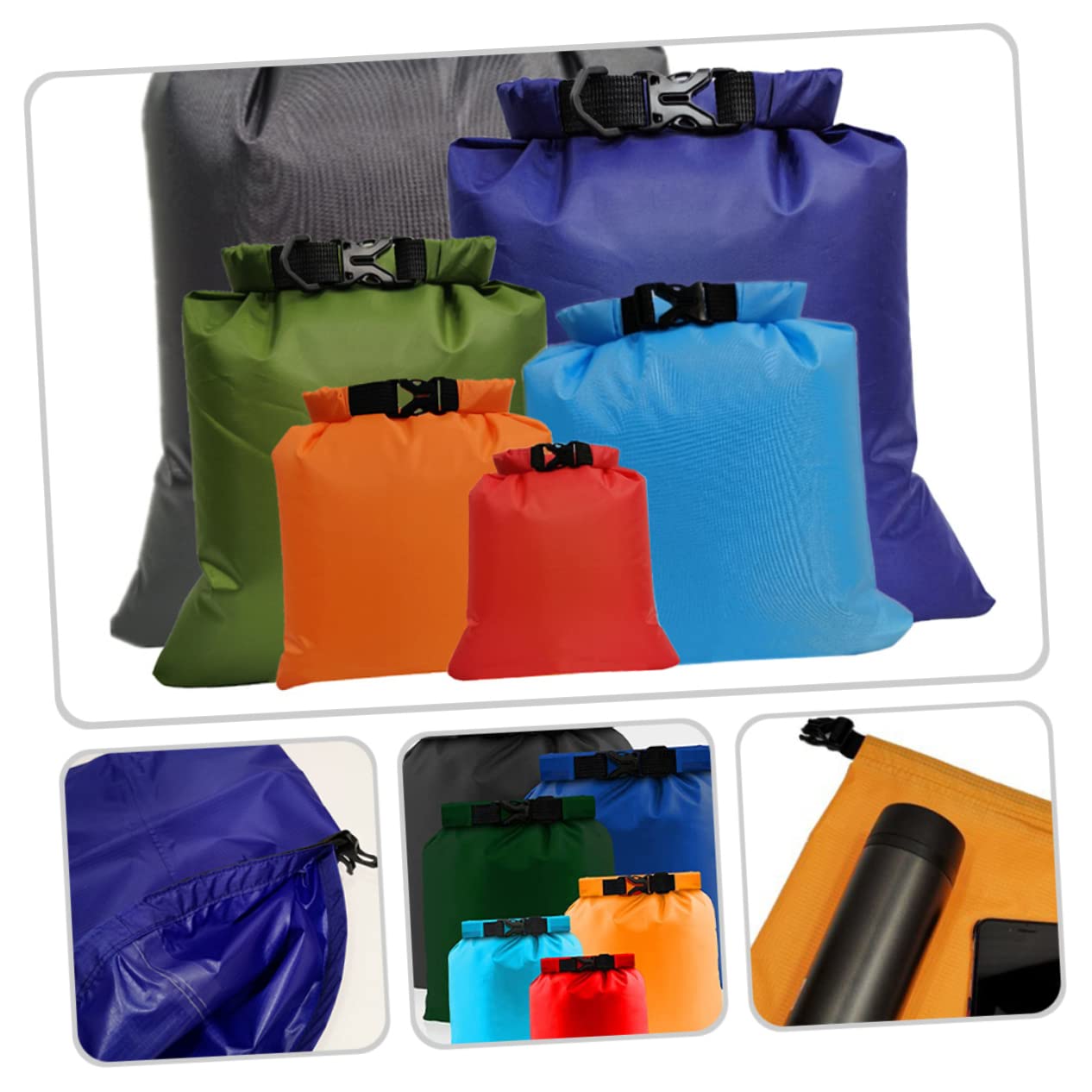 TOYANDONA 6pezzi Sacchetti Impermeabili Set Borse Compressibili Per Abbigliamento Resistenti e Leggeri Per All Per Escursioni Kayak e Attività Outdoor