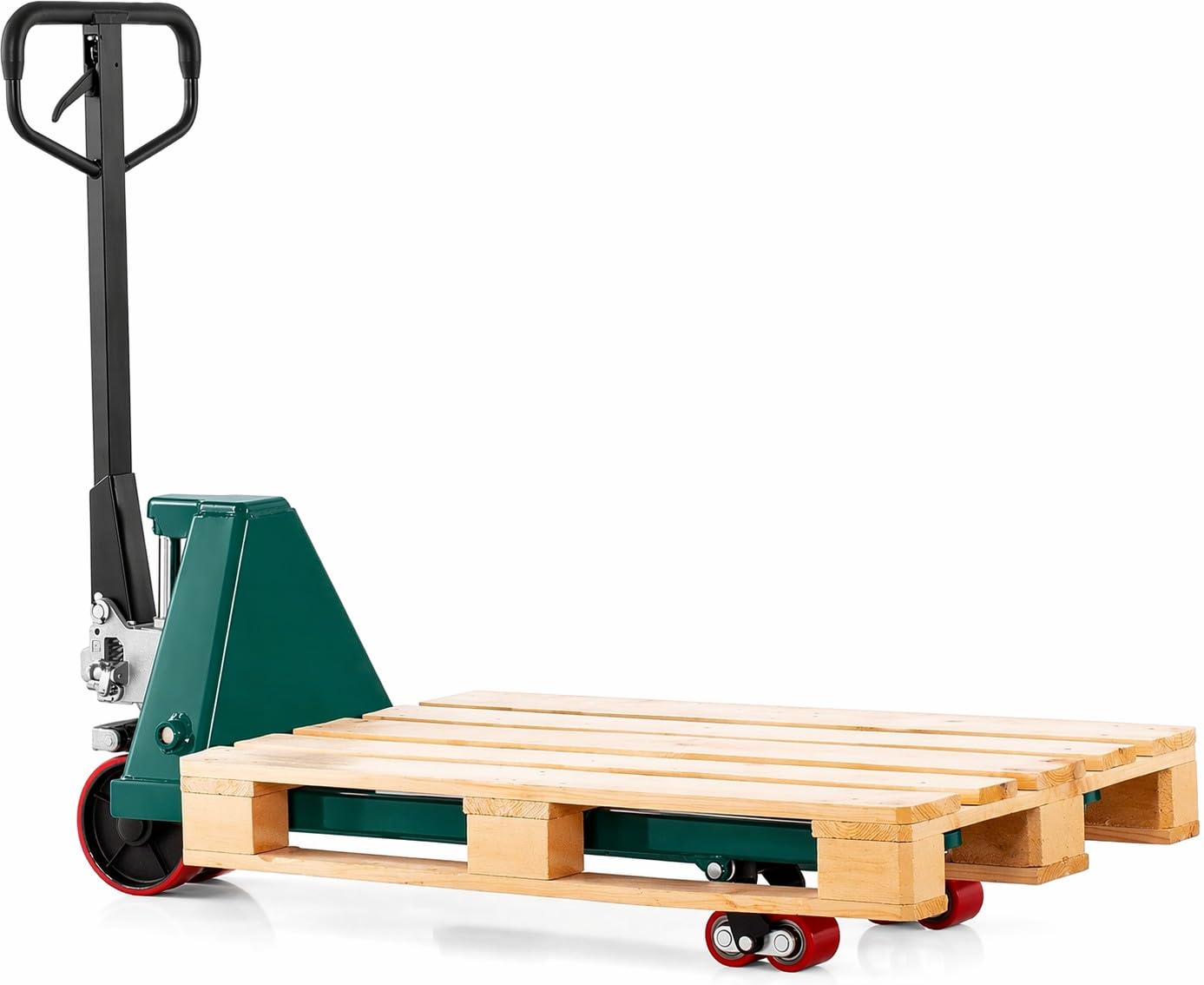 Transpallet Manuale 3000Kg Doppio Rullo Forche 1150x550 mm Carrello Elevatore Sollevatore idraulico 3T per Pallet Europallet Ruote Poliuretano Robusto per Magazzino Logistica Officina