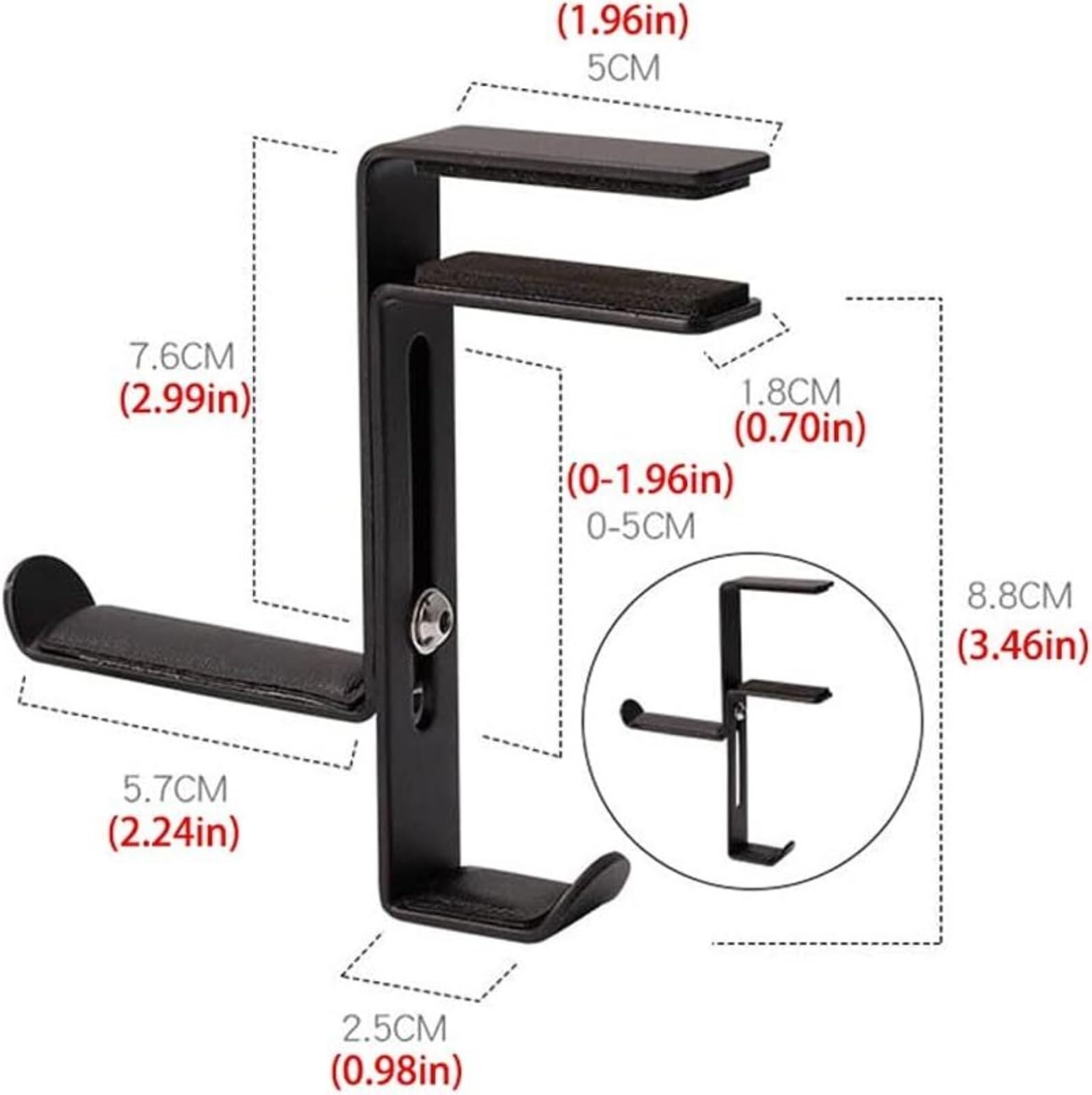 Soporte para Auriculares, Gancho para Auriculares, Clip Lateral Universal para Juegos