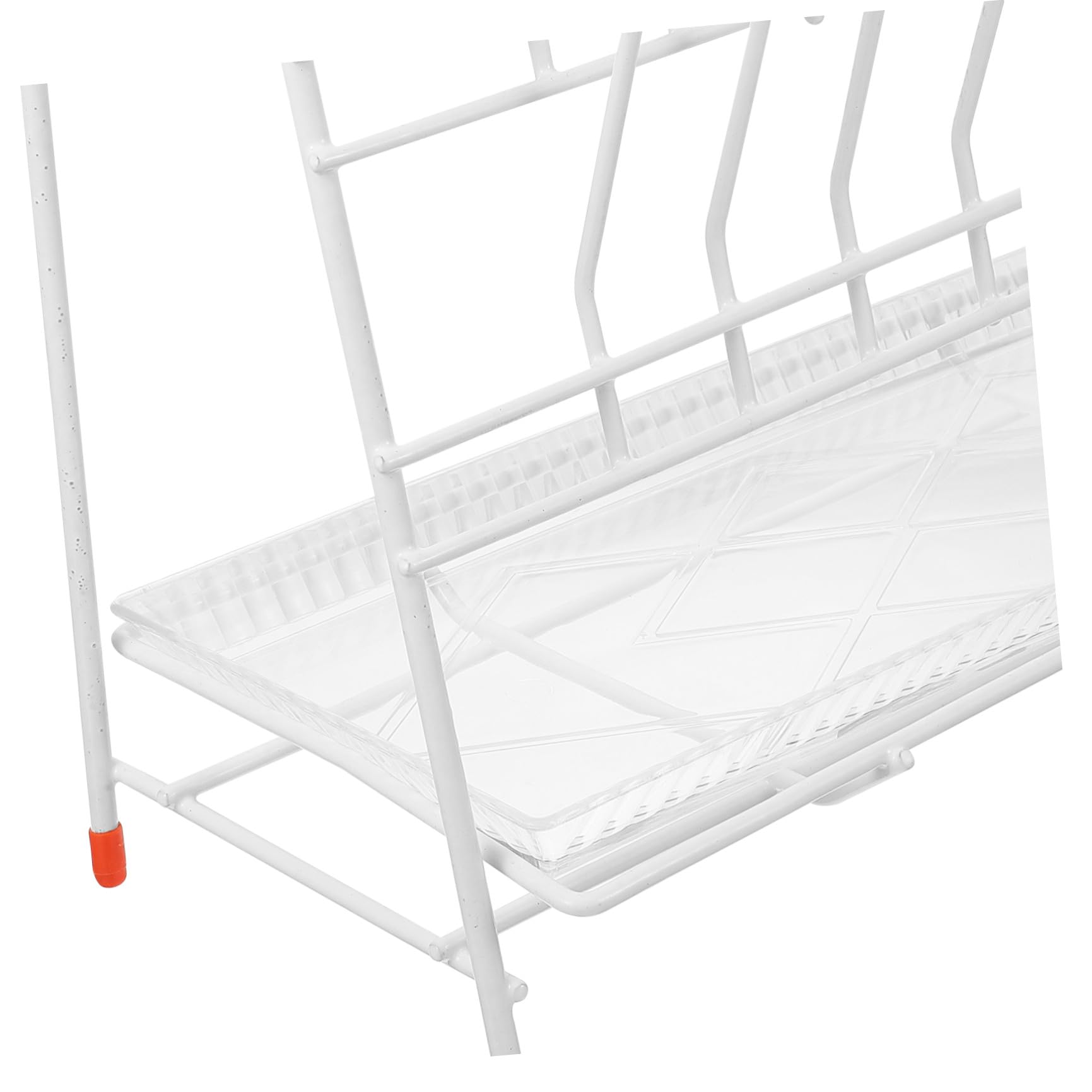 Rack Essiccazione da Laboratorio in Ferro Bianco 32 Posti Design a 32 Supporti, Alta Stabilità e Durata per Essiccazione Bottiglie e Provette