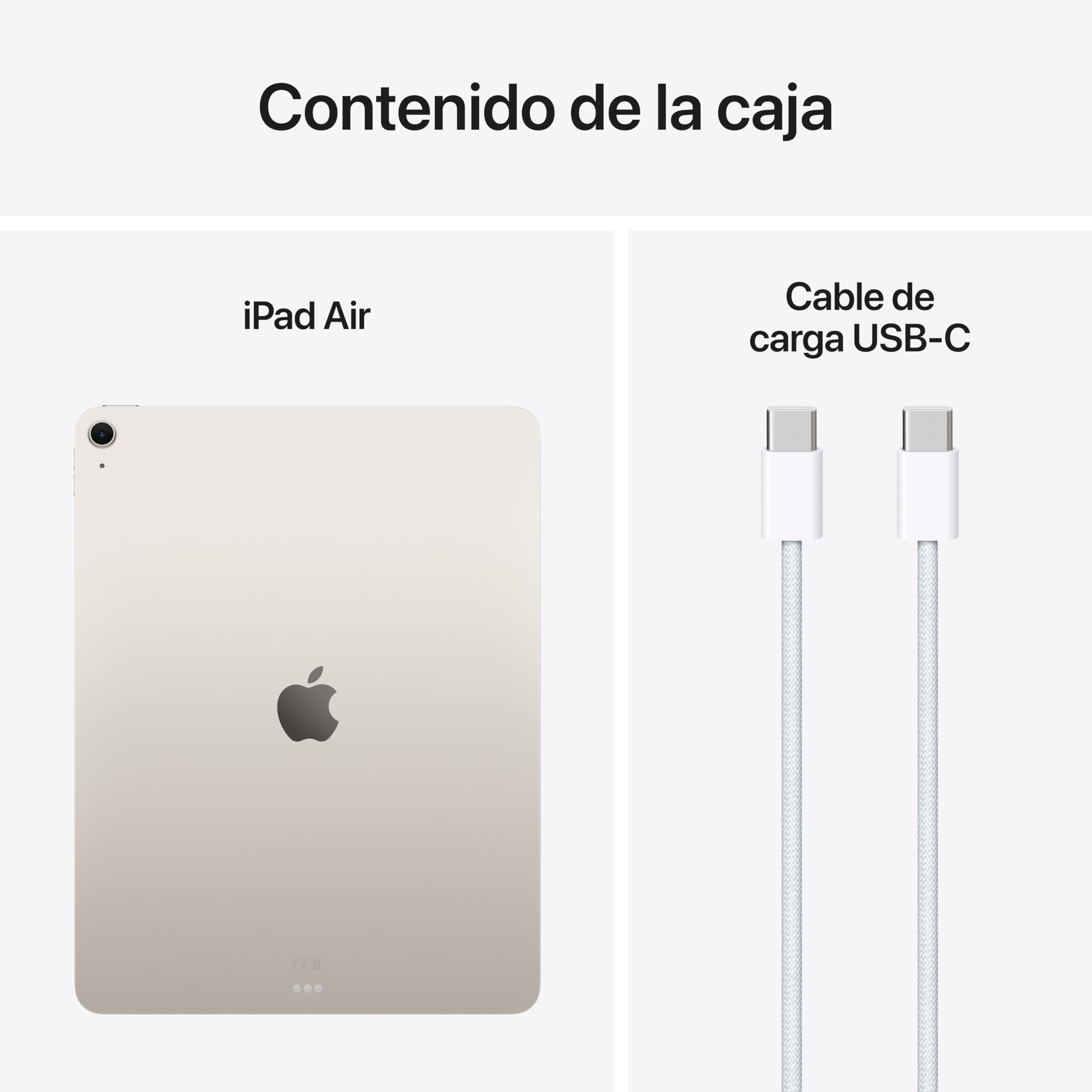 Apple iPad Air de 13 Pulgadas con Chip M3 diseñado para Apple Intelligence, Pantalla Liquid Retina, 128 GB, cámara Frontal/Trasera de 12 Mpx, Wi-Fi 6E, Touch ID — Blanco Estrella — view 6