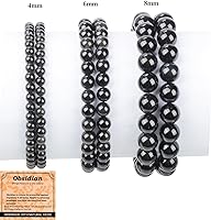 Vista 19 de MASSIVE BEADS Pulsera elástica de yoga hecha a mano con piedra natural, cristal curativo, energía, regalos para adultos unisex de 0.157 in, 0.236