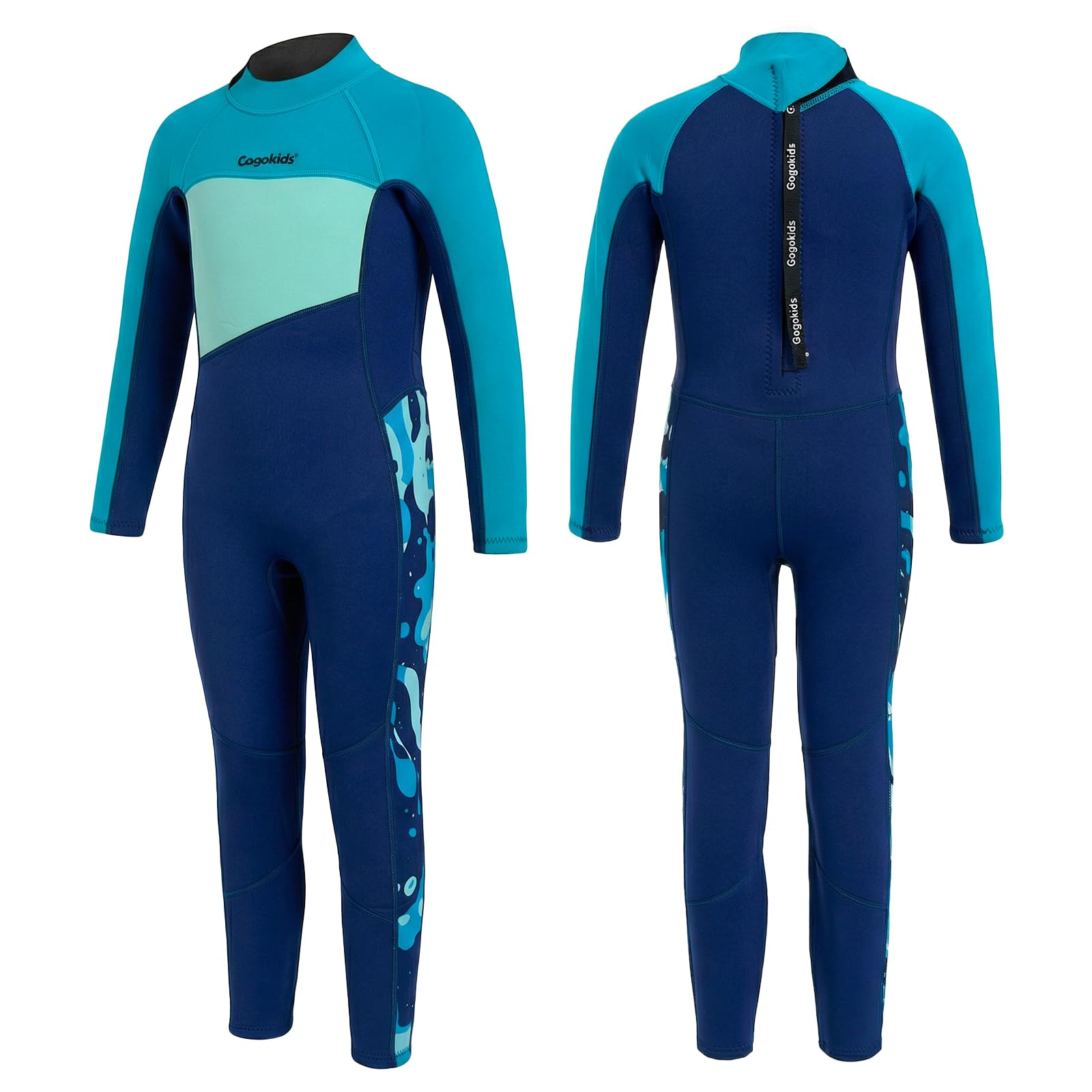 Gogokids Kids Wetsuit 2.5mm Neoprene Full Body Thermal Swimsuit for Boys Girls - Long Sleeve Warm Wetsuit for Swimming Surfing Beach — image 1