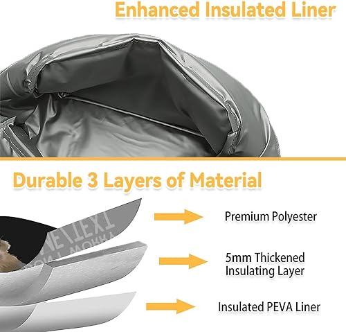 Miniatura 5 de Bolsa de almuerzo reutilizable Capybara personalizada, bolsas de almuerzo con aislamiento medio con correa para el hombro, lonchera divertida para