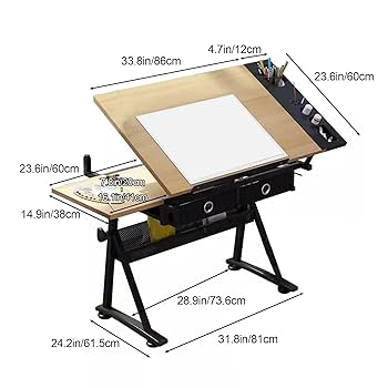 製図台、製図テーブル Amazon.co.jp: 製図机木製製図台 木製製図テーブル 椅子付き