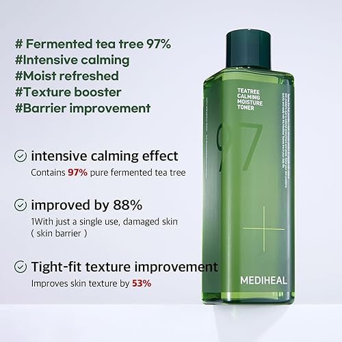 Miniatura 2 de MEDIHEAL Teatree - Tónico hidratante calmante (11.8 onzas líquidas), tóner calmante rápido e hidratación profunda con extracto de teatree aceite de