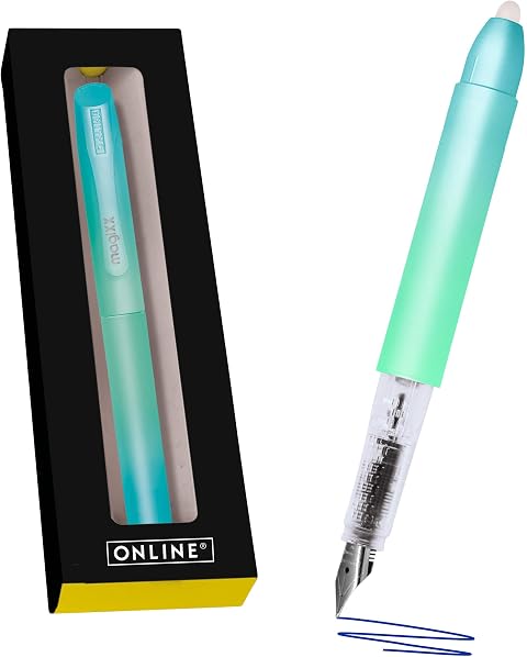 Online Füllhalter magiXX Turquoise Dream I Füller mit radierbarer, blauer Tinte I inkl. 4 magiXX Patronen I Schreiben, radieren & korrigieren in einem I Füllfederhalter als Geschenk für Schule & Uni