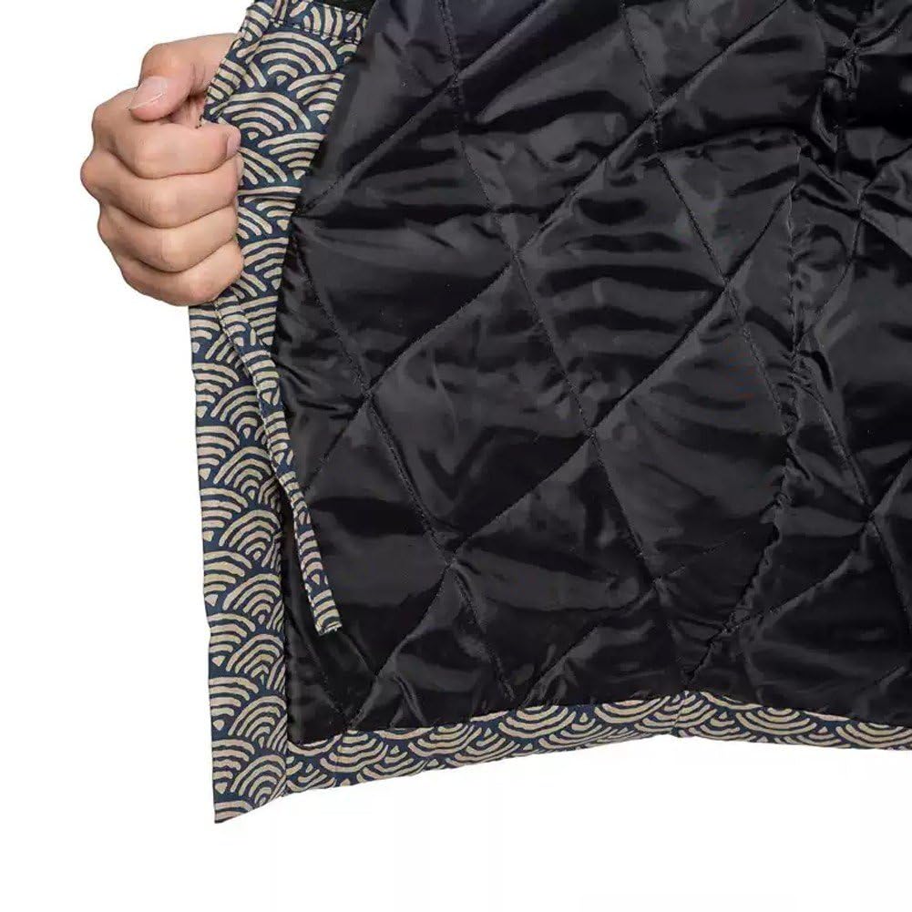 Cappotto Hanten Stampato a, Cappotto Trapuntato Giapponese, Giacca Calda Tradizionale per Uomo, Casa, Hotel, Viaggi E Abbigliamento Casual Quotidiano