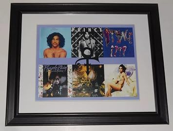 Framed Prince 1978 - 88 Album Art Poster Purple Rain,1999, LoveSexy, Dirty Mind, Sign O the Times 14" by 17"