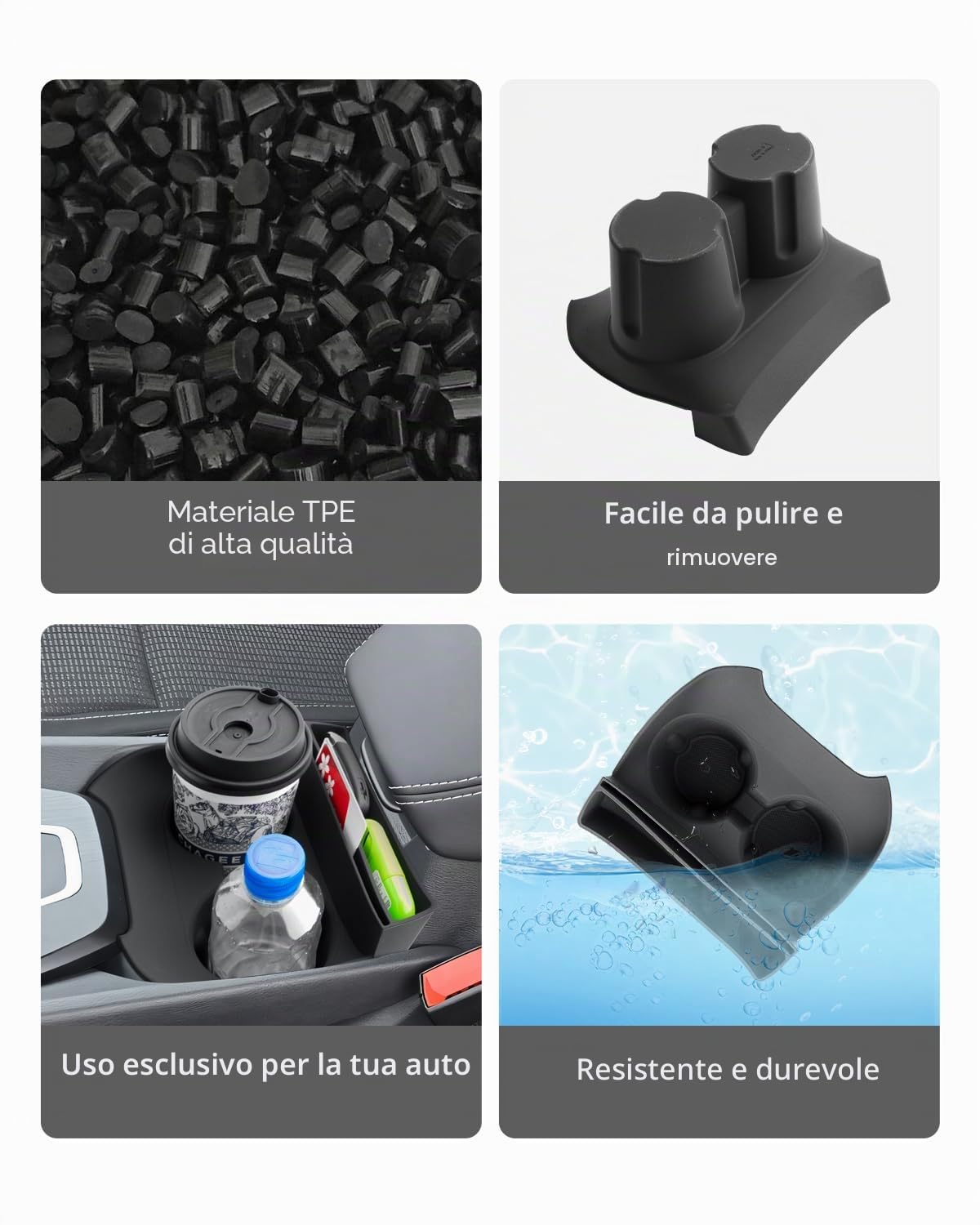 CDEFG Compatibile con Nissan Qashqai J12 e-Power/Mild Hybrid 2021-2024 2025 Consolle Centrale Portabevande Auto Portabicchieri Portabottiglie Qashqai 2025 Accessori