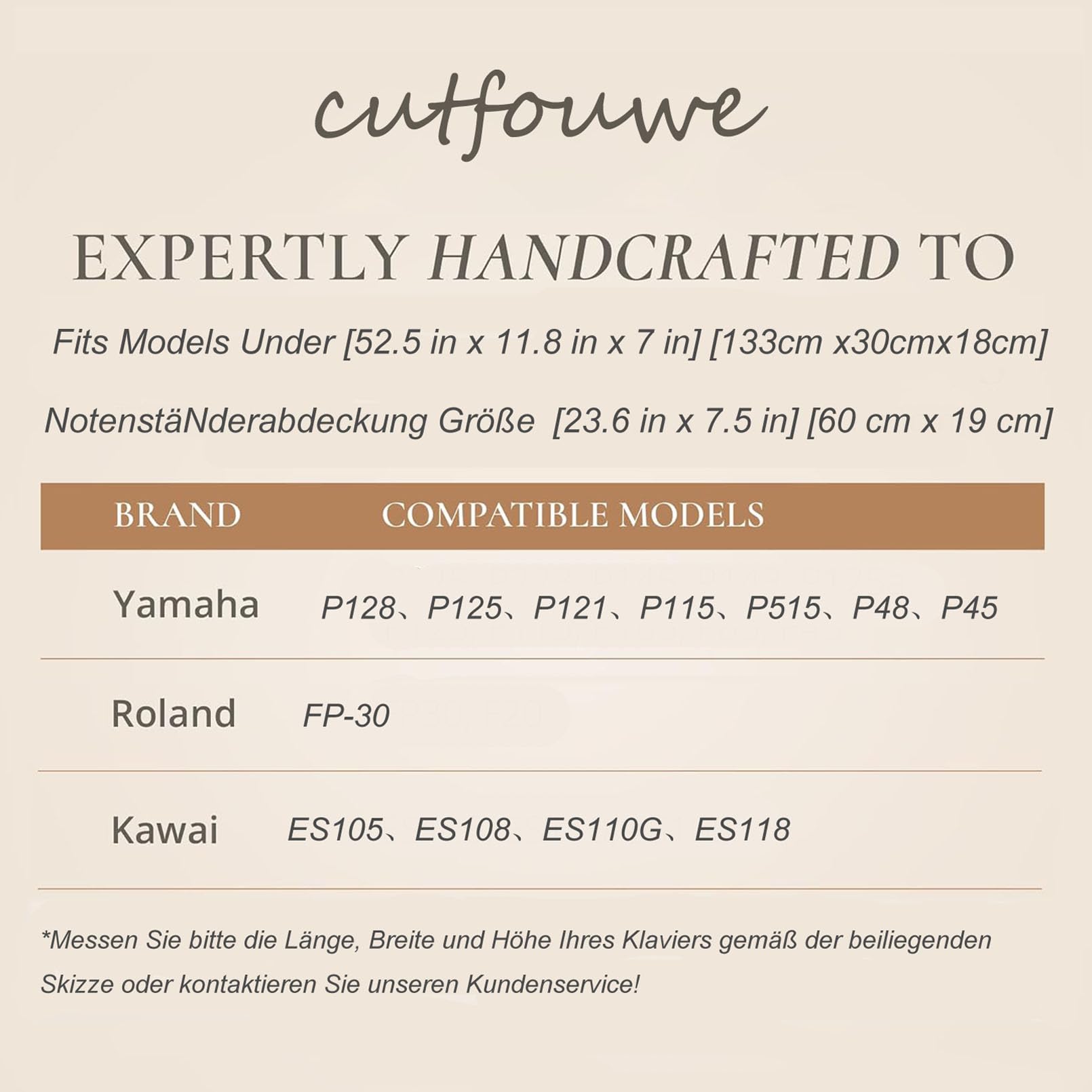Cutfouwe Housse de Clavier de Piano à 88 Touches avec Support de partition de Musique, Housse Anti-poussière pour Piano à 88 Touches, Protection pour Clavier électronique, Piano numérique,Blanc
