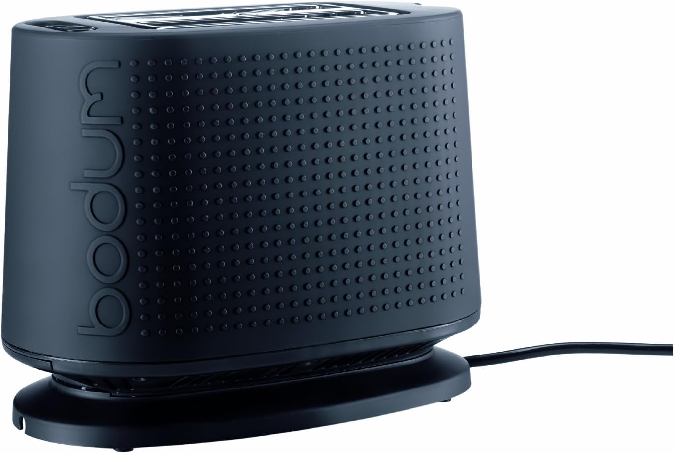 Bodum 10709-01US Bistro 2-Slice Toaster with Bun Warmer, Black
