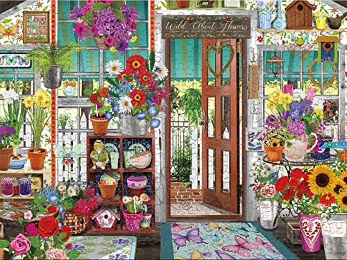 Ceaco - Tracy Flickinger - Flower Shop - Oversized 300 Piece Jigsaw Puzzle 24 X 18 #TOP5