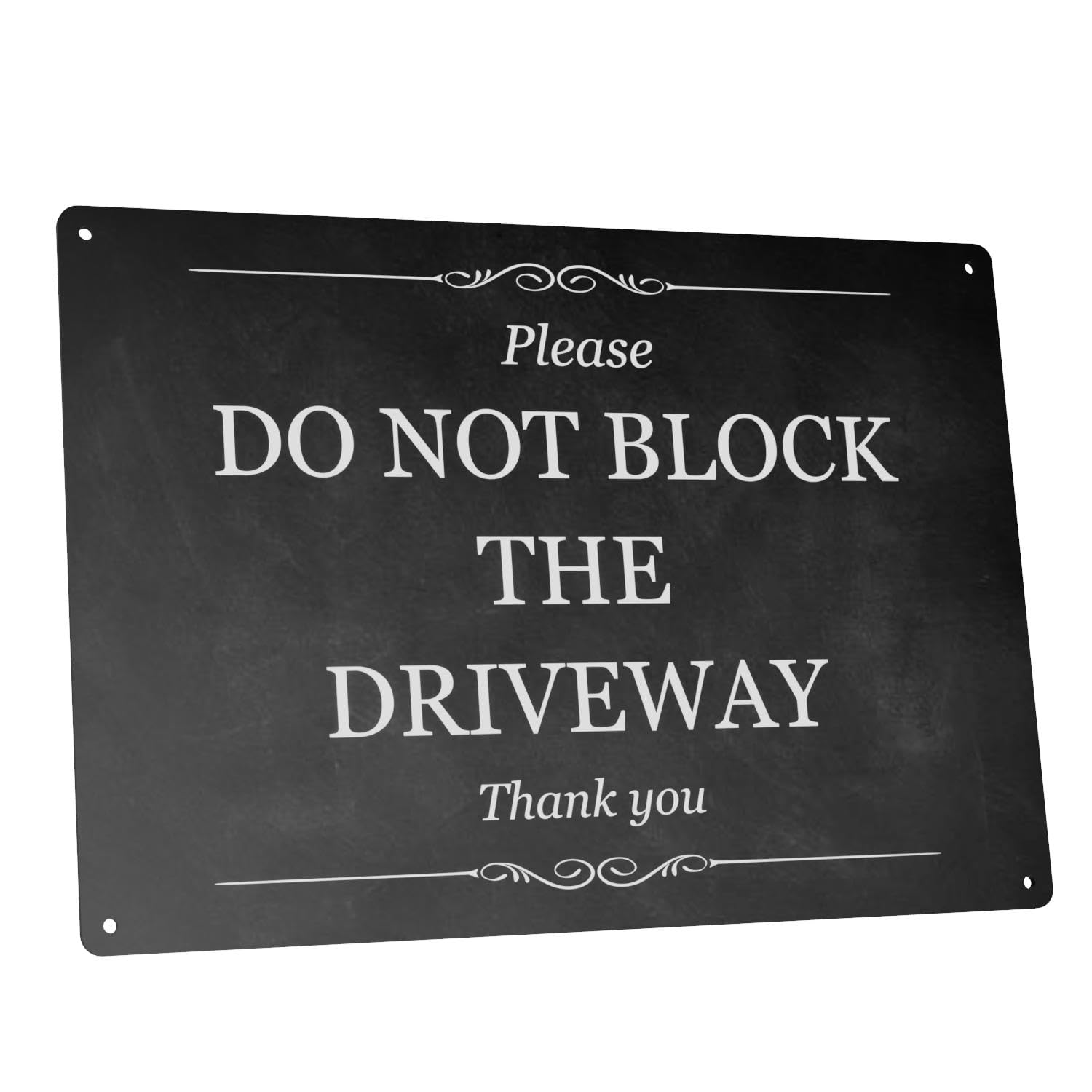 Premium "Please Do Not Block The Driveway" Sign - A4 Size, Aluminium Composite, UV Printed, 3mm Thickness, 4 Screw Holes for Easy Mounting - Image 4