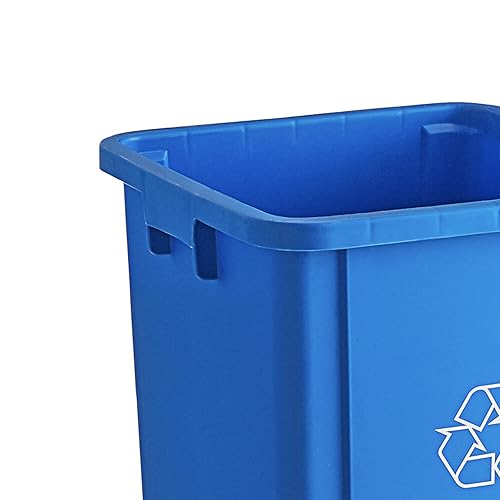 Miniatura 3 de Bote de basura cuadrado azul de 23 galones para restaurante, papelera comercial, papelera de plástico alto, papelera industrial, papelera cuadrada