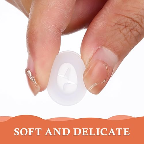 Miniatura 3 de UPKOCH 20 tapones de silicona transparente blanco para tarro de masón, tapa de madera con diseño de flores cruzadas con agujero para pajilla,