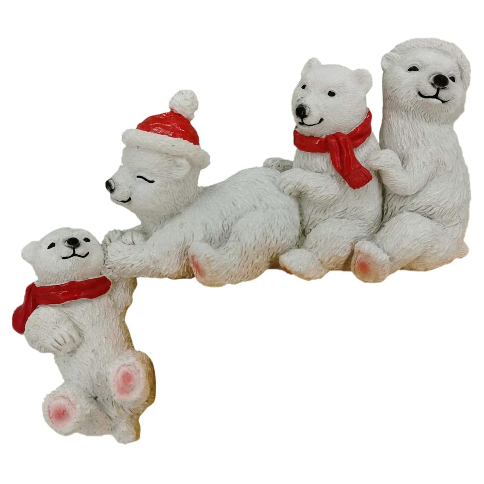 Resin Figurines Indoor Resin Craft for Home Decoration on Shelf or Table Edge, Figurines Gifts,Polar bear