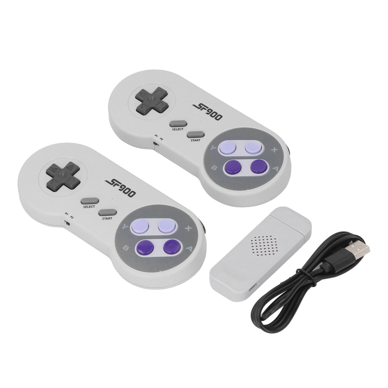 Coppia di console di gioco wireless con slot per schede di memoria Plug and Play ergonomiche retro video stick per TV SFC