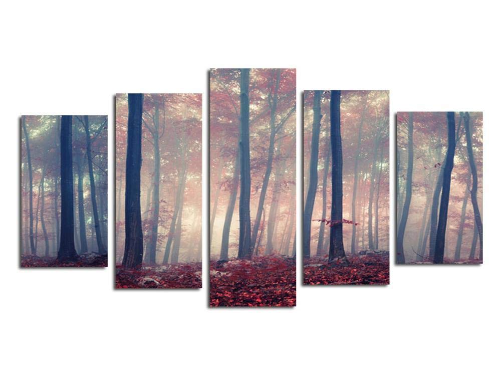 Peinture a l'huile brouillard foret pour transformer vos murs vides en paysage apaisant