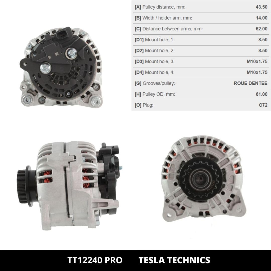 TT12240 PRO. Alternatore per auto 12 V 150A Compatibile con: VOLKSWAGEN. Il miglior rapporto qualità-prezzo. Facile installazione e garanzia.