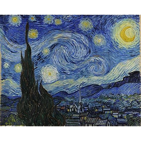 Inspirer Studio® Ultra Giclee on Canvas - Stretched (20 x 27 inch) - Ready to Hang - Vincent Van Gogh (Starry Night) Cover