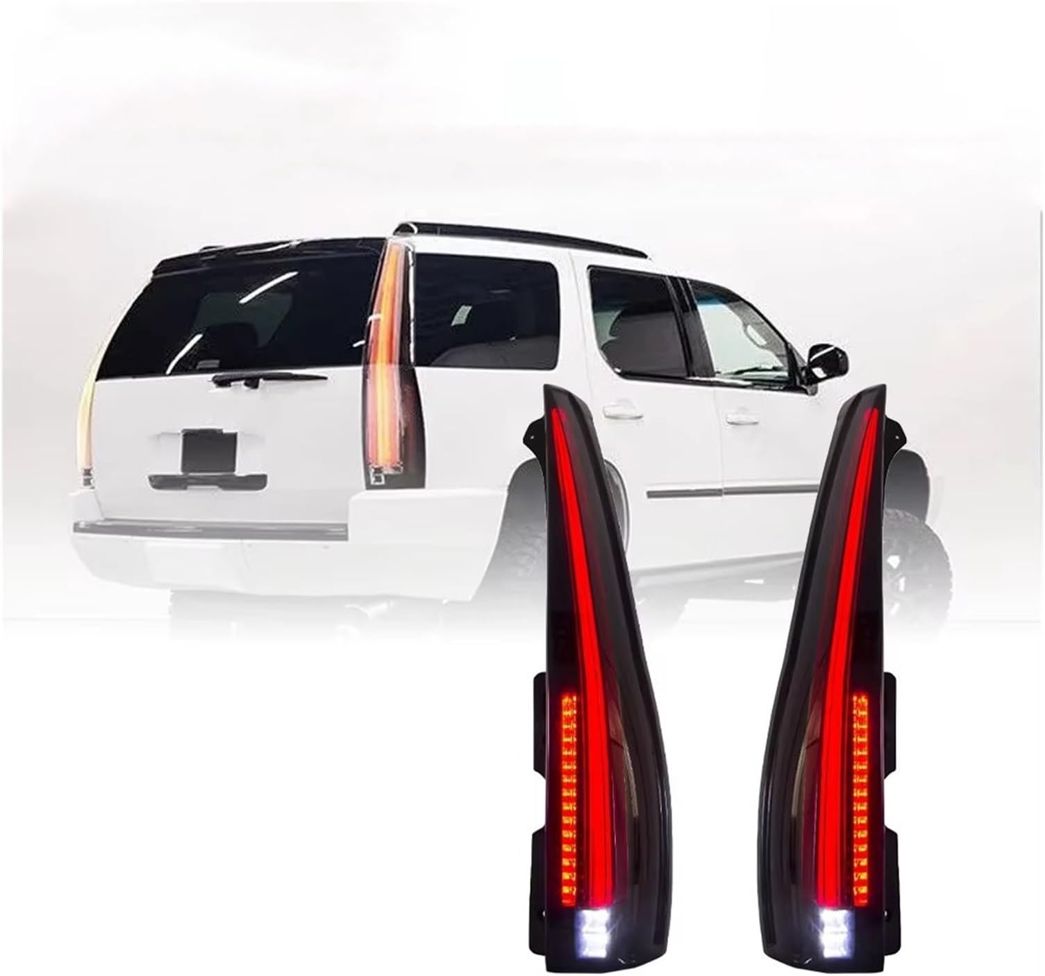 Rear taillights For Cadillac For ESCALADE 2007-2014 DRL Brake Lamp With Red Turning Signal Plug and Play LED Rear Tail Light Car Assembly Reversing light assembly