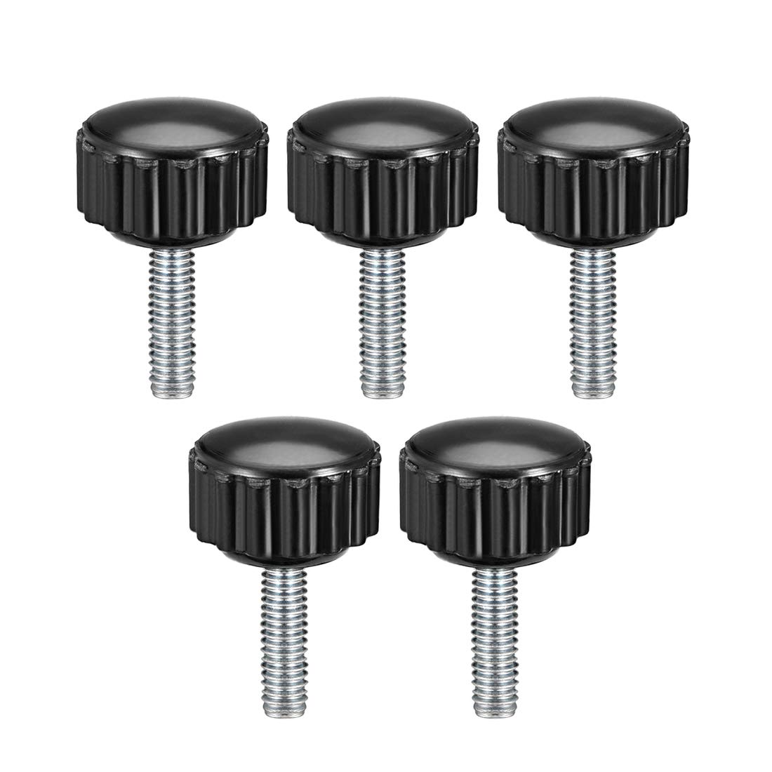 sourcing map M4 x 15mm Metric Male Thread Knurled Clamping Knobs Grip
