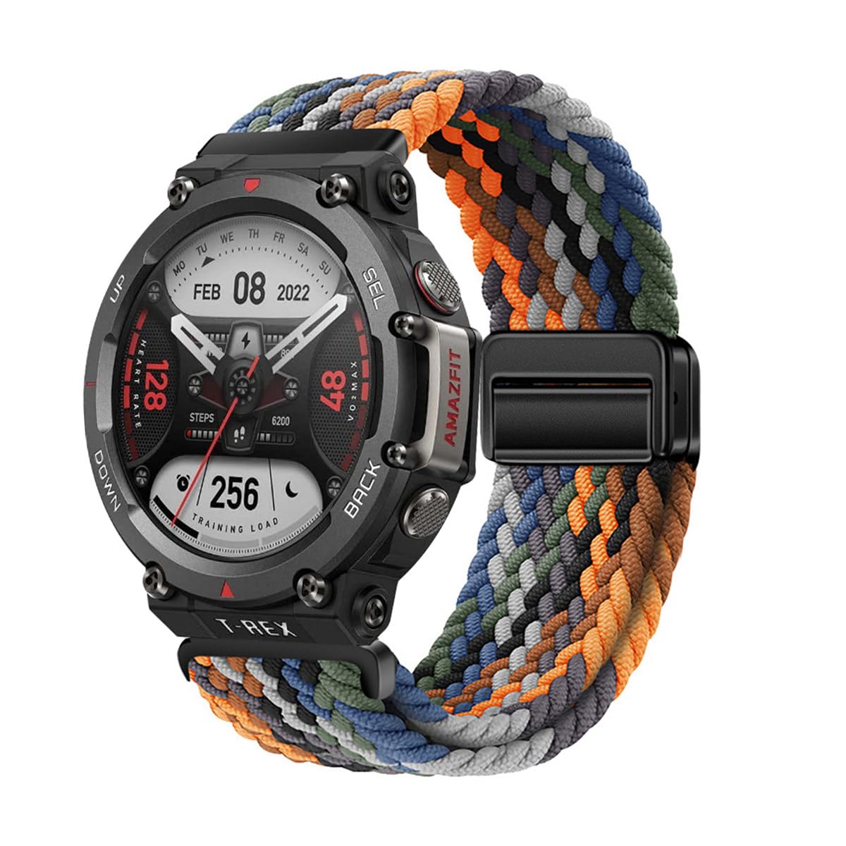 Amazon.co.jp: コンパチブル Amazfit T-Rex 2 バンド ナイロン 磁気  