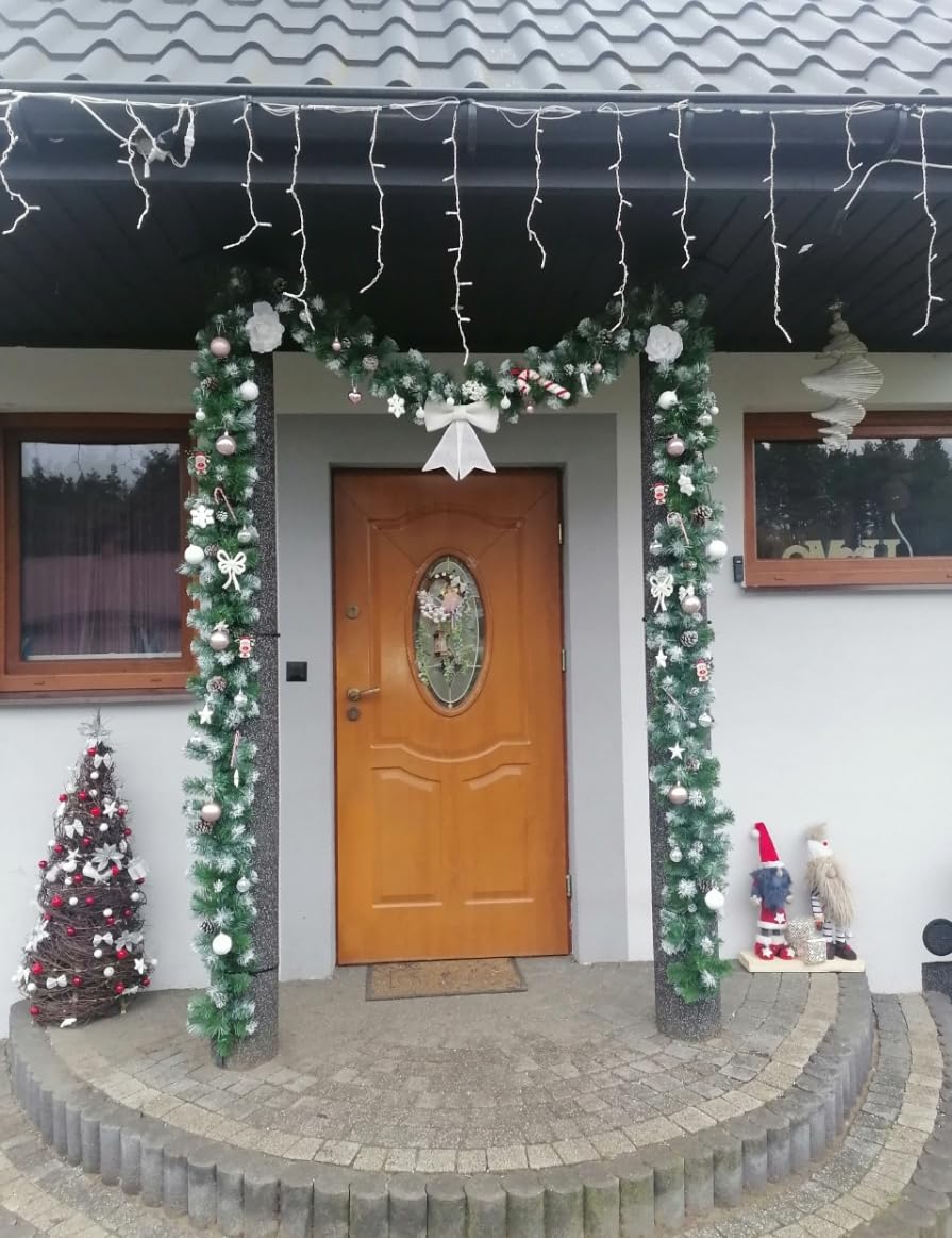 FKL Design 90 m Weihnachtsgirlande, künstliche, Weihnachtsdeko, Künstliches Tannengrün, Weihnachten, Christmas Garland, Grün