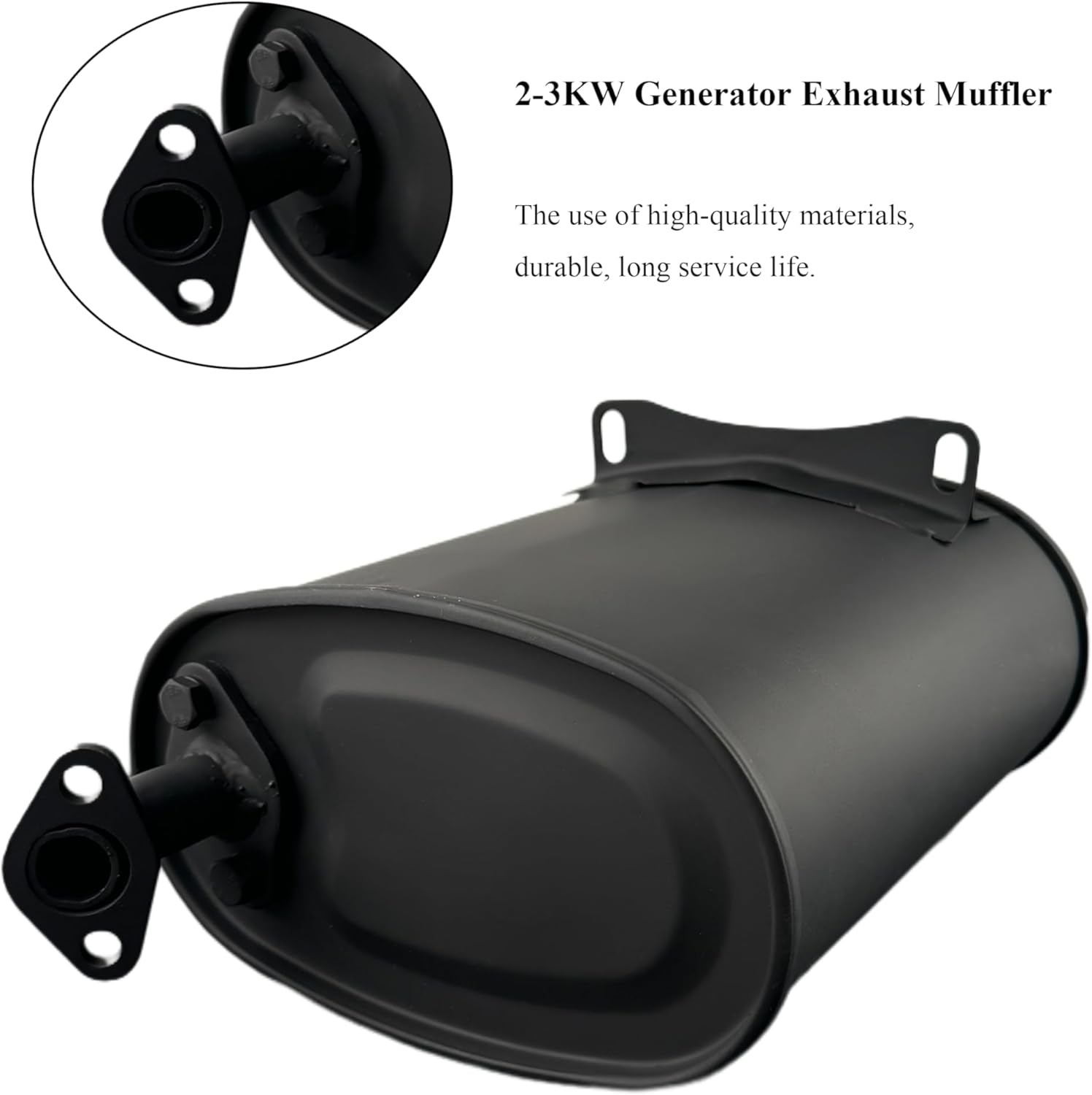 YAMAKATO Generator Muffler Silencer for Champion 4000 Westinghouse Duramax 4650 Predator 4000 Firman Honda & Clone GX160 GX200 212cc 196cc 224cc Jiangdong etc.