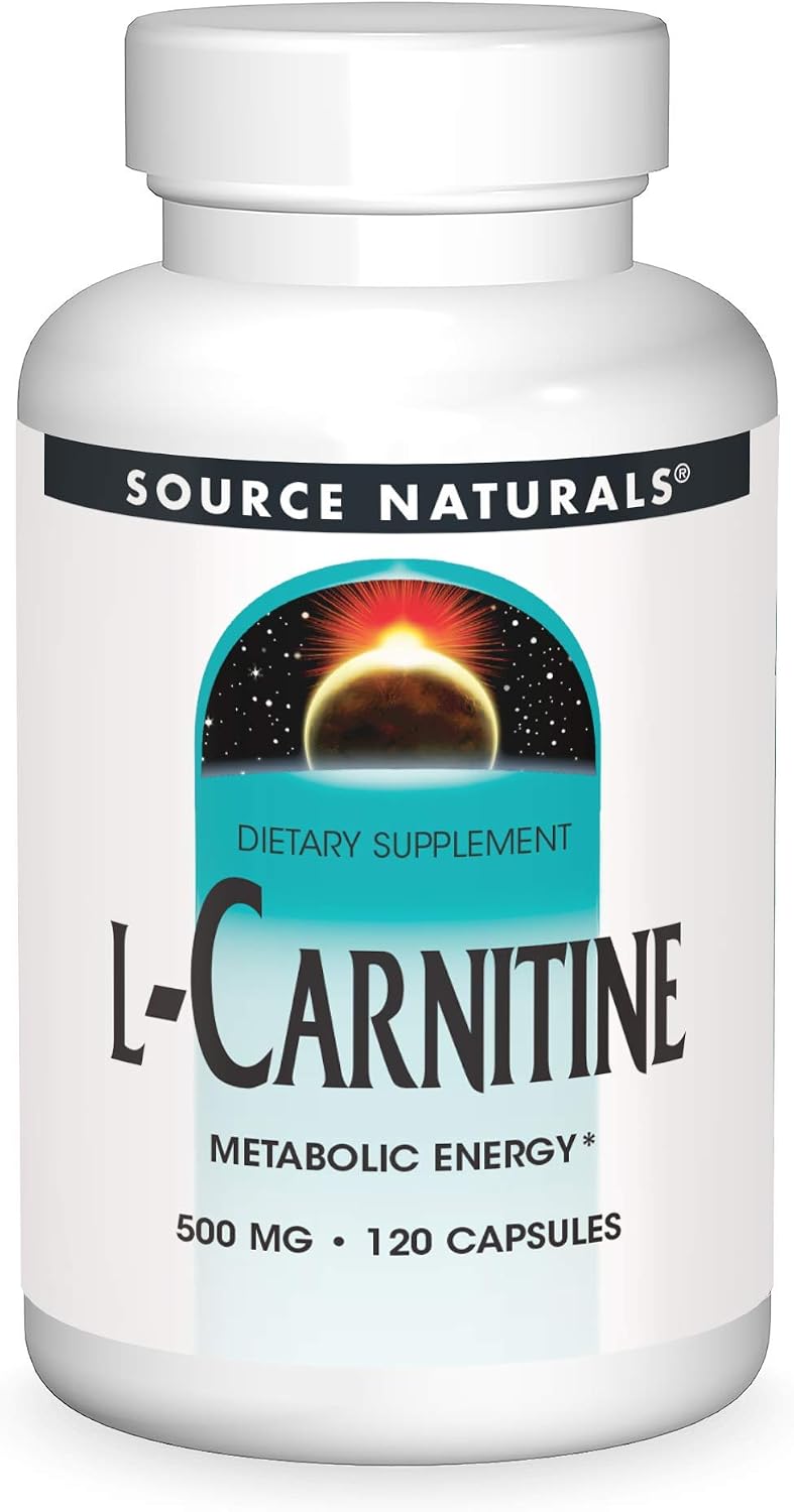 Source Naturals L-Carnitine 500 mg For Metabolic Energy - 120 Capsules