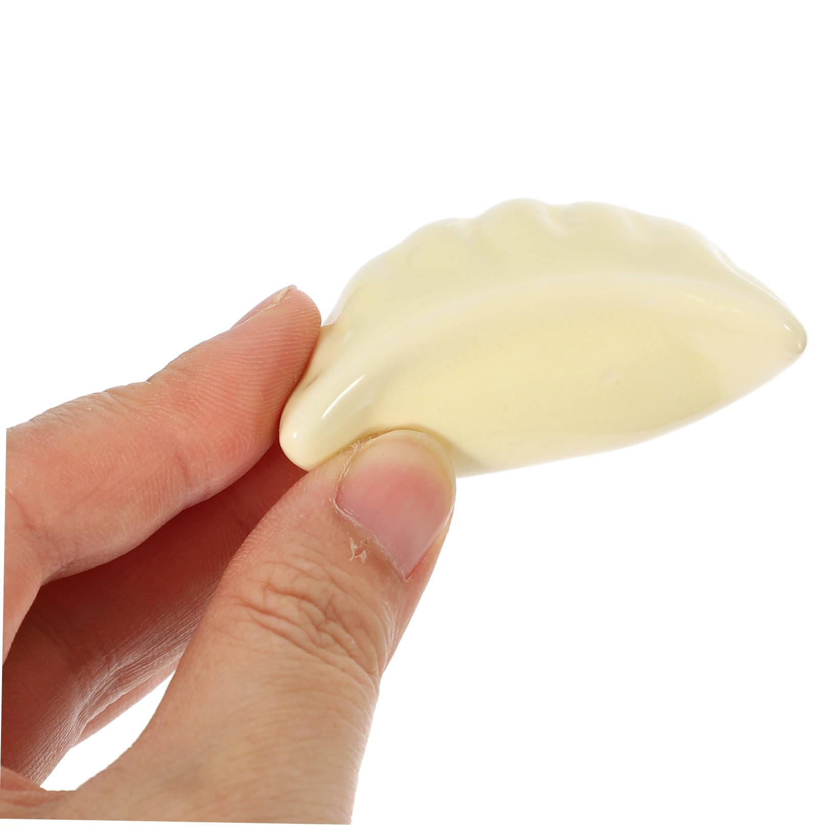 Repose-Baguettes, Supports pour Baguettes de Restaurant, Lot de 4, Beige, en céramique en Forme de Ravioli, 4,7 x 2,5 x 2,0 cm